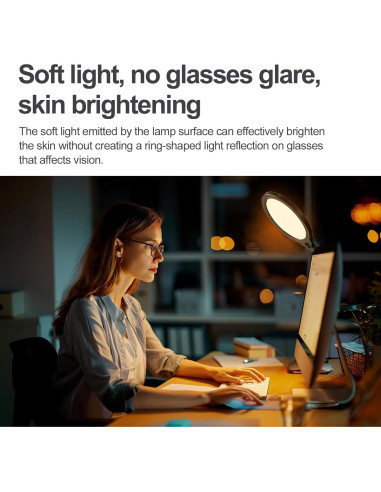 EMART Kit de 2 Luces de Anillo LED 25cm con Trípode 165cm