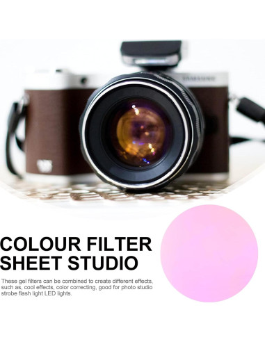 10 Filtros de Gel Plástico Color Rojo 66mm SOLUSTRE