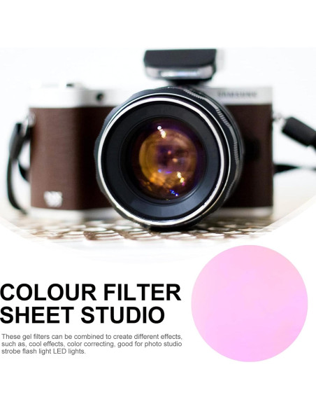 10 Filtros de Gel Plástico Color Rojo 66mm SOLUSTRE