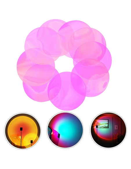 10 Filtros de Gel Plástico Color Rojo 66mm SOLUSTRE