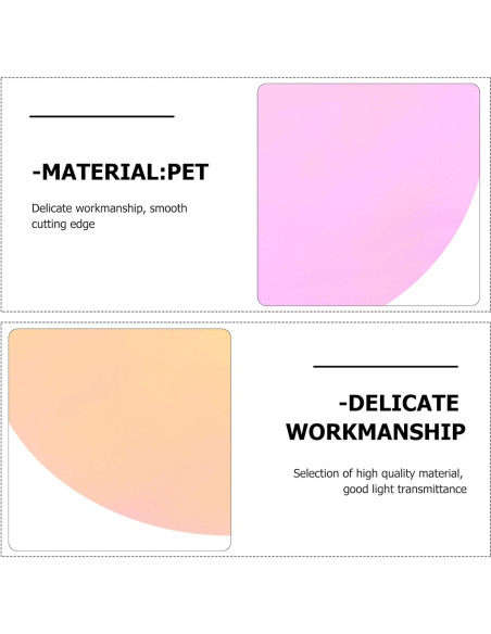 10 Filtros de Gel Plástico Color Rojo 66mm SOLUSTRE