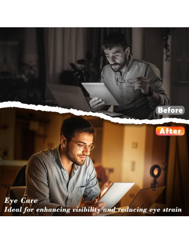 Luz de Anillo LED Mojimdo 3.5" Regulable con Temporizador