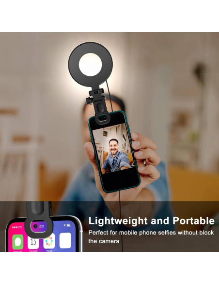 Luz de Anillo LED Mojimdo 3.5" Regulable con Temporizador