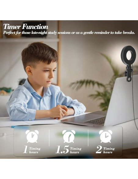 Luz de Anillo LED Mojimdo 3.5" Regulable con Temporizador