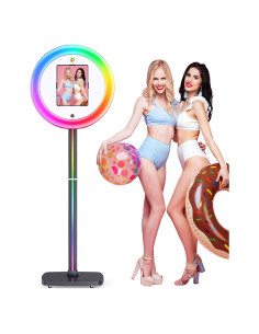 Cabina de Fotos Portátil Wdiauedu para iPad 10.2-12.9" con Luz RGB