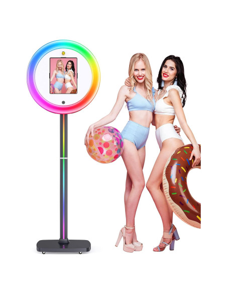 Cabina de Fotos Portátil Wdiauedu para iPad 10.2-12.9" con Luz RGB