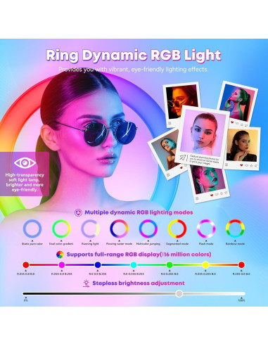 Cabina de Fotos Portátil Wdiauedu para iPad 10.2-12.9" con Luz RGB