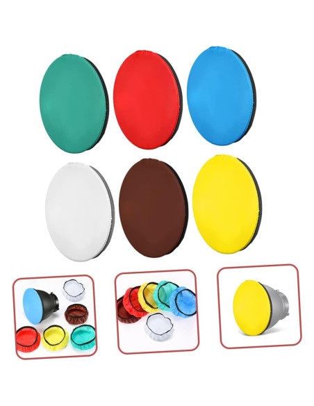 NUOBESTY 6pcs Reflectores de Flash de Colores para Fotografía