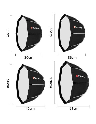 Paraguas Octagonal 120 cm AMBITFUL Softbox Fotografía