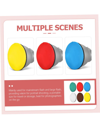 NUOBESTY 6pcs Reflectores de Flash de Colores para Fotografía