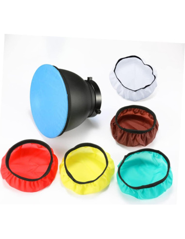NUOBESTY 6pcs Reflectores de Flash de Colores para Fotografía