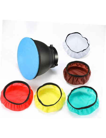 NUOBESTY 6pcs Reflectores de Flash de Colores para Fotografía