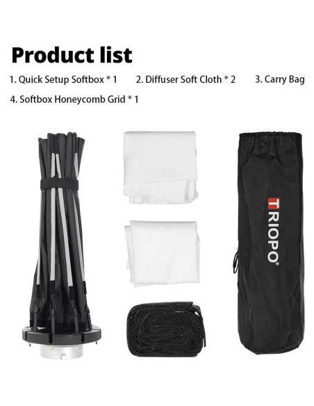 Paraguas Octagonal 120 cm AMBITFUL Softbox Fotografía