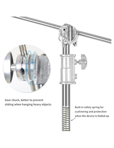 Soporte C de Alta Resistencia Konseen - Paquete de 2 con Ruedas