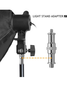 Adaptador de Soporte de Luz Frgyee 1/4" a 3/8" Metal 2 Pcs 2