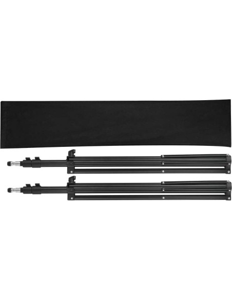 Soportes de Luz Ajustables 2 Pcs Aluminio 77.9-210.2 cm