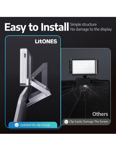 Luz de Videoconferencia Portátil LitONES S3T-G-Lit 30 Modos