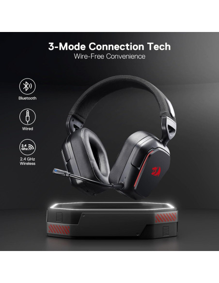 Auriculares Gaming Inalámbricos Redragon H868 RGB 7.1