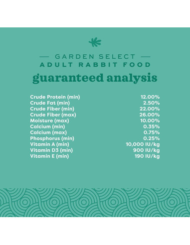 Alimento para Conejos Oxbow Garden Select 3.63 kg Adulto