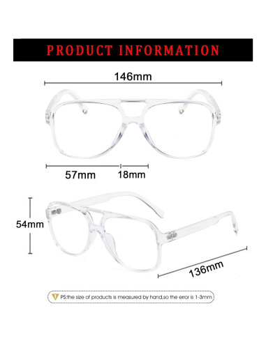 Gafas Aviador ZIMUSUN Anti Luz Azul Unisex 57mm