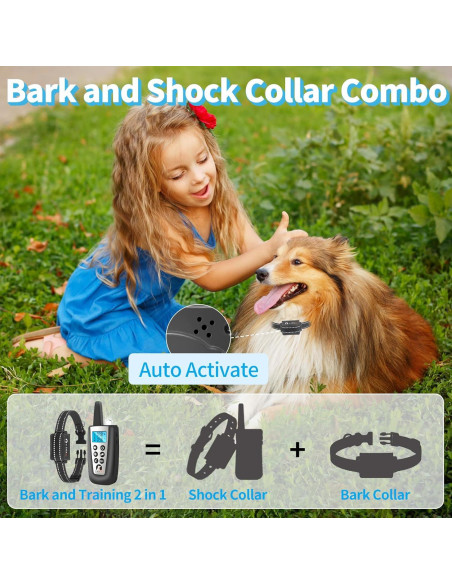 Collar Antibark y Entrenamiento PaiPaitek 2 en 1 - 1000m