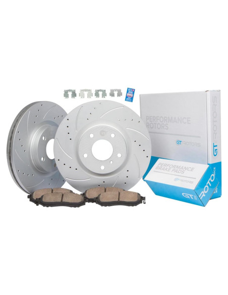 Kit Frontal Discos de Freno Geomet y Pastillas Cerámicas Toyota Camry 2018-2025