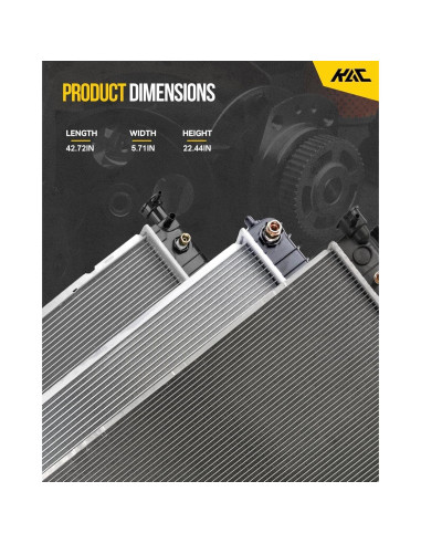 Radiador de Núcleo de Aluminio KAC para C1500 K1500 Tahoe Yukon