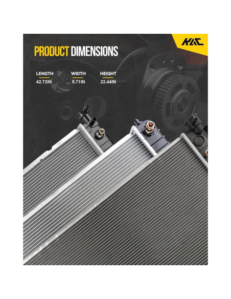 Radiador de Núcleo de Aluminio KAC para C1500 K1500 Tahoe Yukon