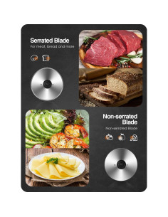 Cortadora de Carne Eléctrica OSTBA 200W 2 Cuchillas Acero Inoxidable 2