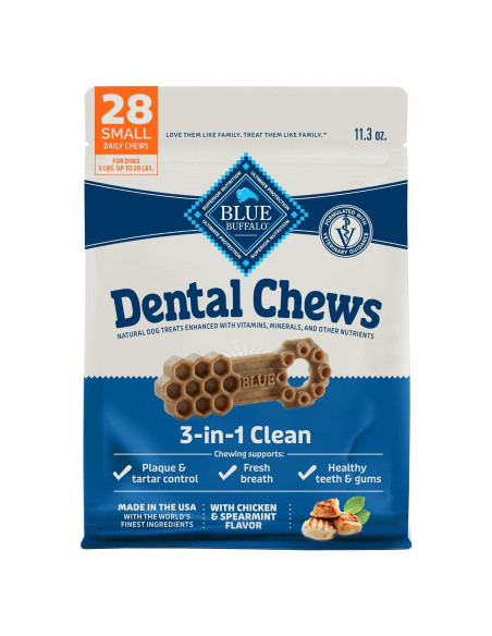 Golosinas Dentales Naturales Blue Buffalo 320g Pollo y Hierbabuena