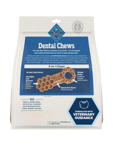 Golosinas Dentales Naturales Blue Buffalo 320g Pollo y Hierbabuena