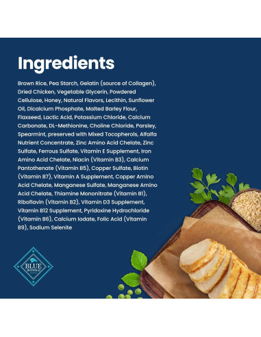 Golosinas Dentales Naturales Blue Buffalo 320g Pollo y Hierbabuena