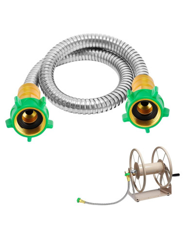 Manguera de Jardín Beeplove 0.61m Acero Inoxidable Doble Femenino