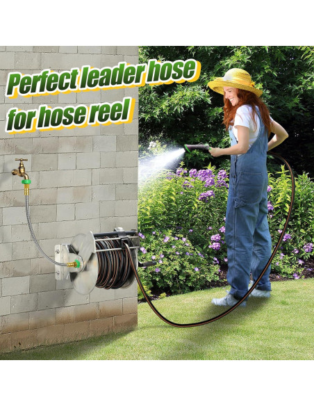 Manguera de Jardín Beeplove 0.61m Acero Inoxidable Doble Femenino