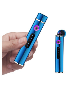 Encendedor Eléctrico Mini RSBYE Azul Recargable USB a Prueba de Viento
