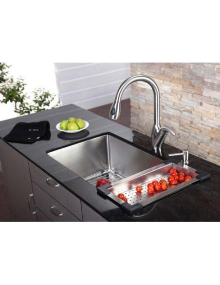 Colador de Acero Inoxidable Kraus CS-3 47x23.6 cm