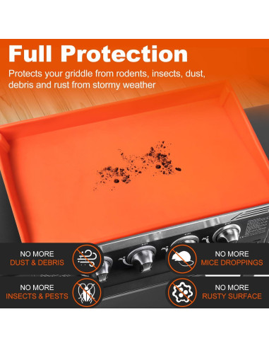 Cubierta de Silicona para Parrilla Blackstone 22" Naranja