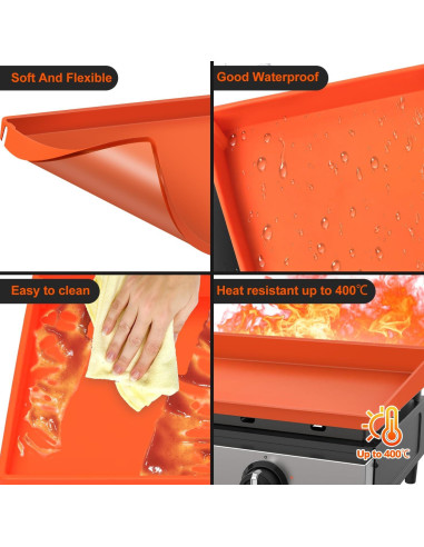 Cubierta de Silicona para Parrilla Blackstone 22" Naranja