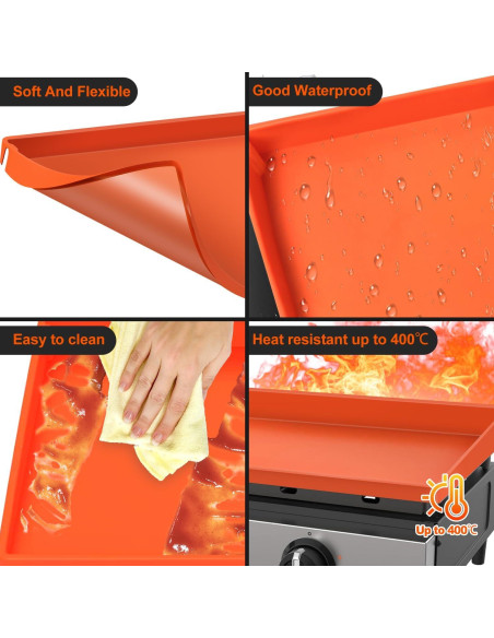 Cubierta de Silicona para Parrilla Blackstone 22" Naranja