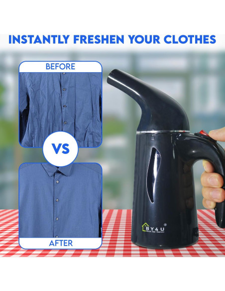 Vaporizador de Mano BY4U H005 180ml 800W Negro Compacto