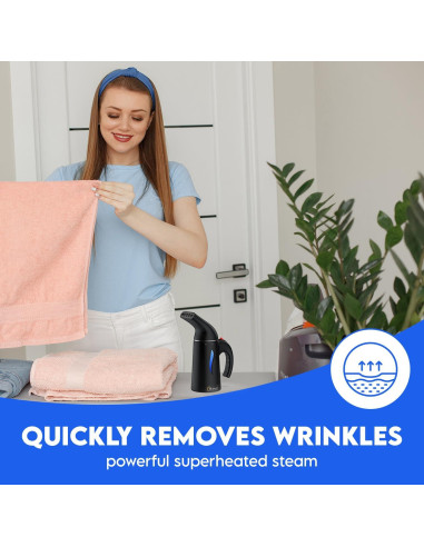 Vaporizador de Mano BY4U H005 180ml 800W Negro Compacto