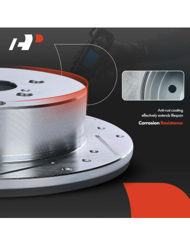 Discos de Freno A-Premium 288mm Perforados y Ranurados - Toyota/Lexus