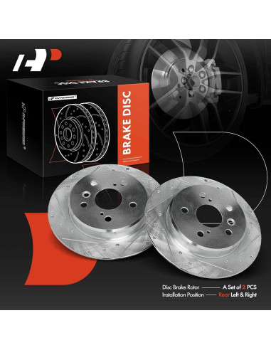 Discos de Freno A-Premium 288mm Perforados y Ranurados - Toyota/Lexus