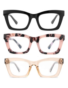 Gafas de Lectura Bullabulling 3 Pairs Estilo Retro UV400 2