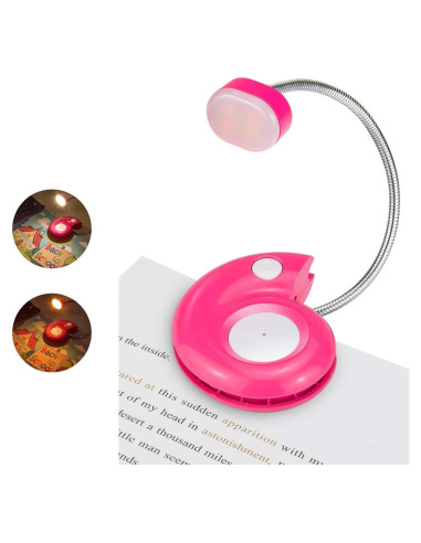 Luz de Lectura LED Recargable LUXSWAY Magenta con Clip