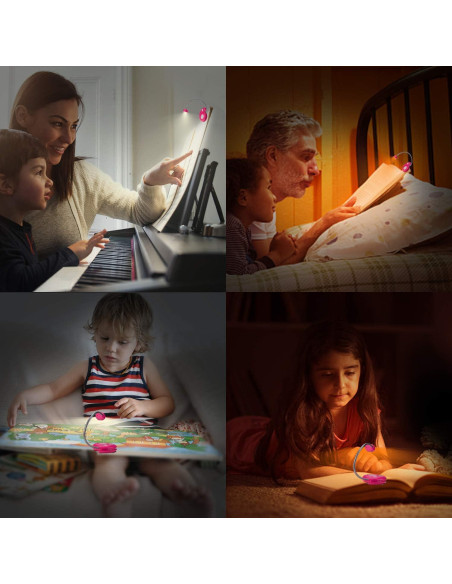 Luz de Lectura LED Recargable LUXSWAY Magenta con Clip