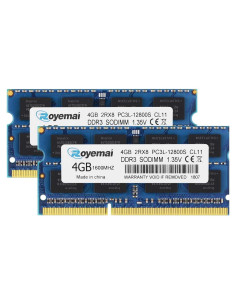 Memoria RAM DDR3L 8GB 1600MHz SODIMM Royemai PC3L-12800