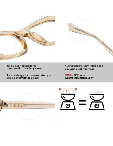 Gafas de Lectura Bullabulling 3 Pairs Estilo Retro UV400