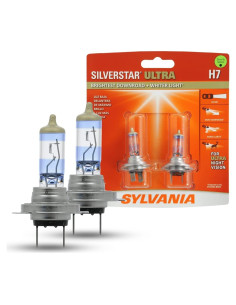 SYLVANIA H7 SilverStar Ultra - Bombilla Halógena 12V 55W (2 Unidades)