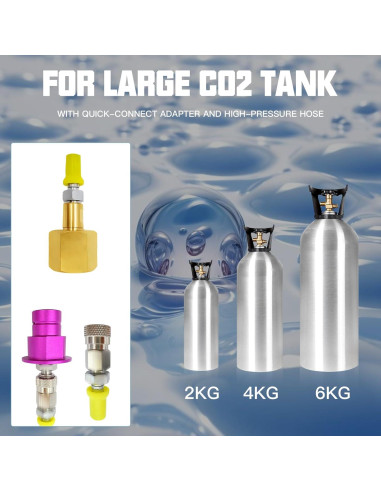 Adaptador CO2 ROVRAI para Fabricadores de Soda 60cm Negro